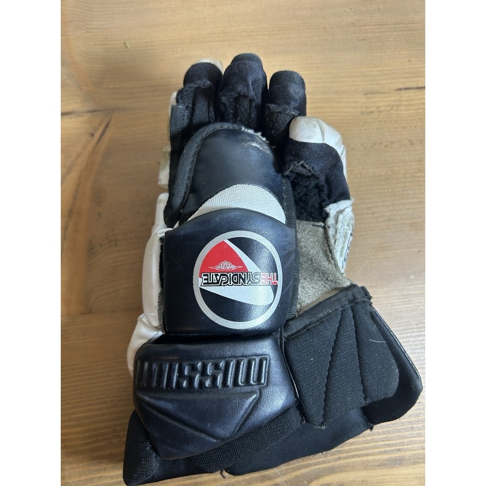 Mission Hockey Gloves The Syndicate Black And‎ White 10in - Picture 6 of 11